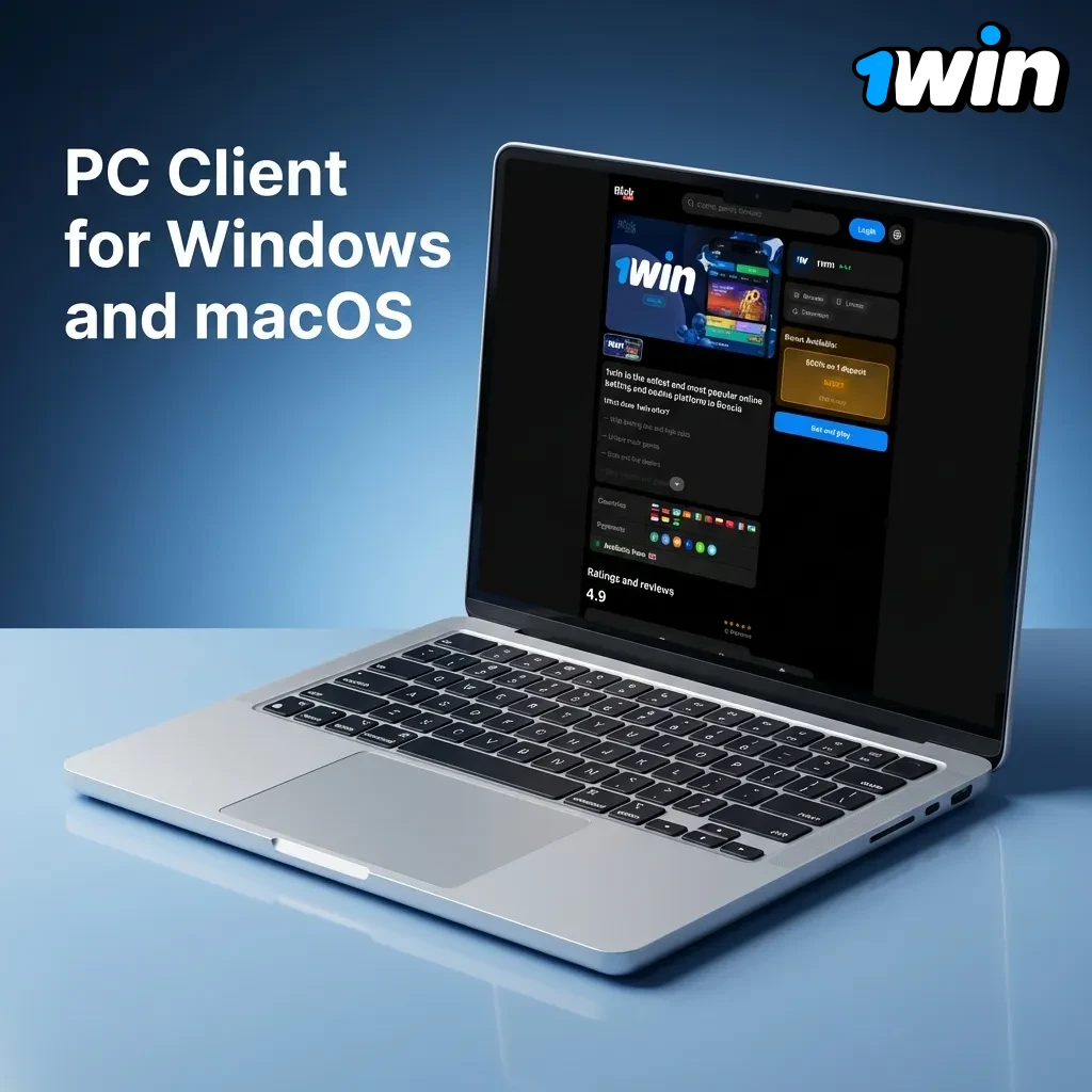 1win website interface on desktop computer showing betting platform accessible via web browser on Windows and macOS