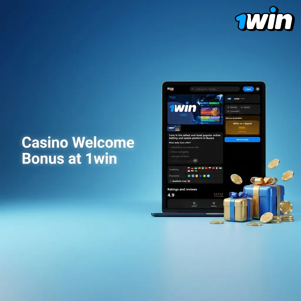 1win casino welcome bonus offering up to 500% across four deposits with wagering requirements for new players